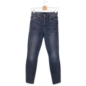 MOTHER High Waisted Looker Ankle Jeans Leave The Light On Grey‎ Skinny Size 27